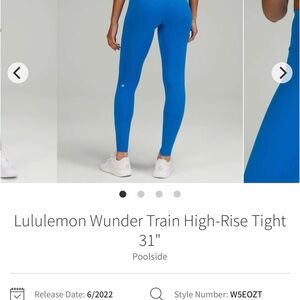 lululemon athletica High-Rise Leggings - Poolside